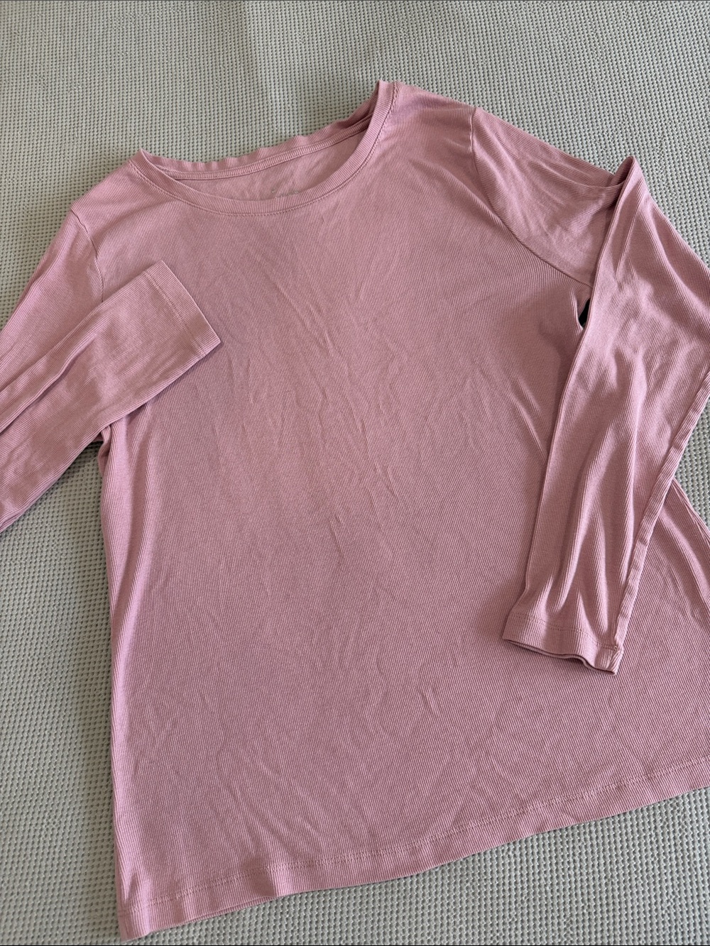 a new day Long Sleeve Crew Tee - Dusty Pink